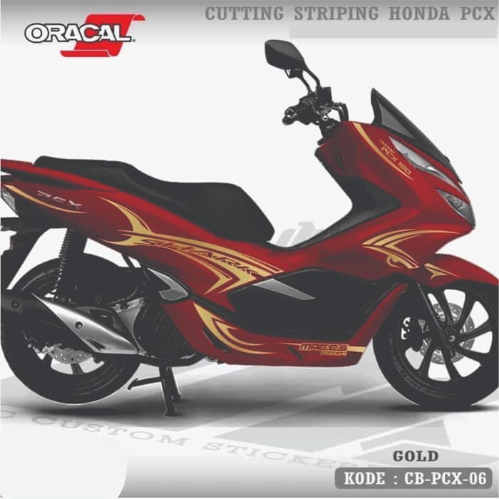 Jual CB PCX 06 PCX - STICKER PCX GOLD - STRIPING CUTTING PCX SEMUA ...