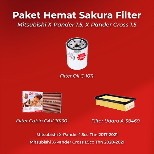 Jual Paket Hemat Sakura Filter Xpander 1.5cc Tahun 20172022, Xpander