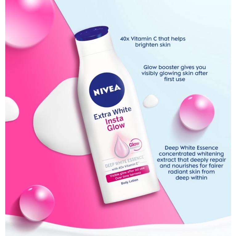 Jual Nivea Extra White Instant Glow Body Lotion 200ml Shopee Indonesia