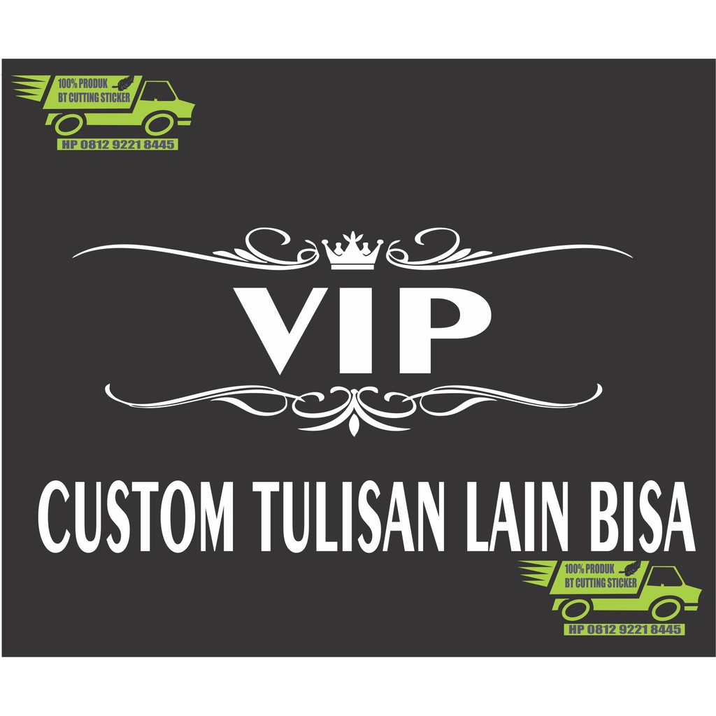 Jual BT sticker mobil vip kaca mobil sticker keren vip kaca grand max ...