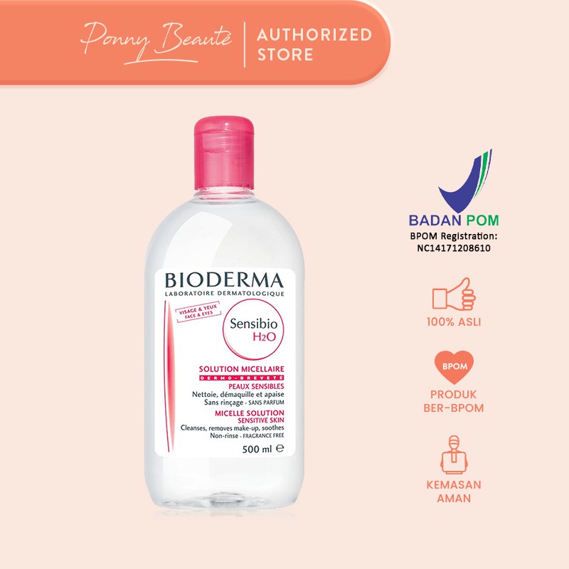 Jual Bioderma Makeup Removing Sensibio Pink 500ml Shopee Indonesia