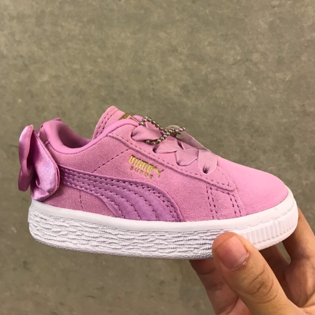 Puma basket clearance bow kids