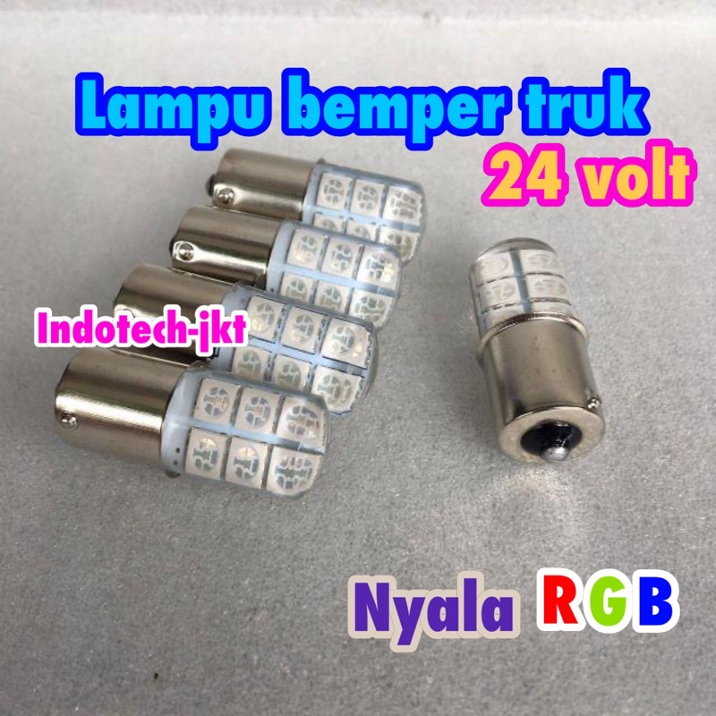 Jual Lampu Bemper Truk Bis Volt Mata Led Jelly Nyala Rgb