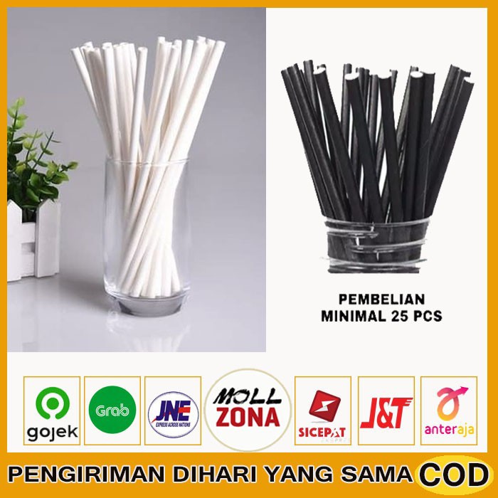 Jual Sedotan Kertas Paper Straw Party Straw Pcs Sedotan Acara Motif