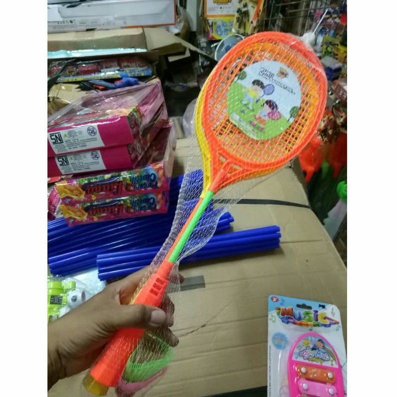 Jual mainan olah raga - raket isi 2 raket + 2 kock bahan plastik ...