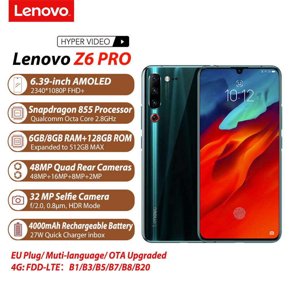 Jual Lenovo Z6 Pro 8GB RAM 128GB ROM Quad Camera 4K Video | Shopee