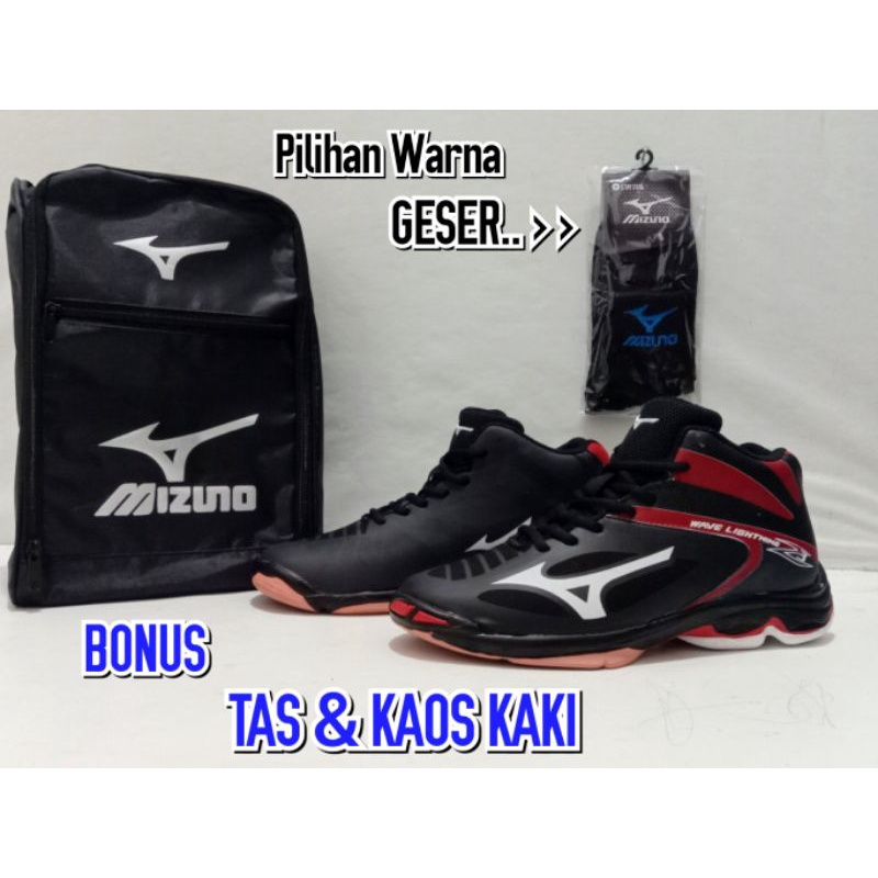 Jual Terbaru Sepatu Voli Mizuno wave Lightning z3 Mid Bonus Tas