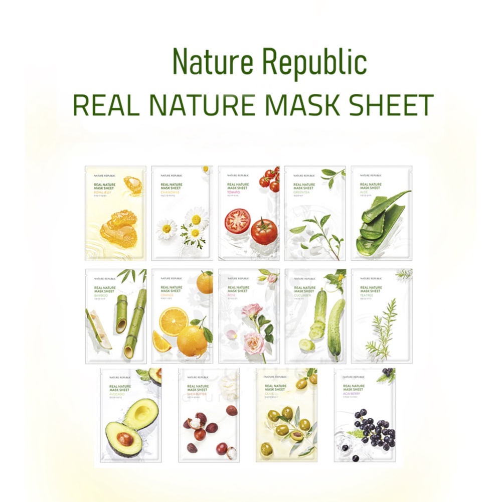 Jual Nature Republic Real Nature Mask Sheet 100 ORIGINAL KOREA23ml