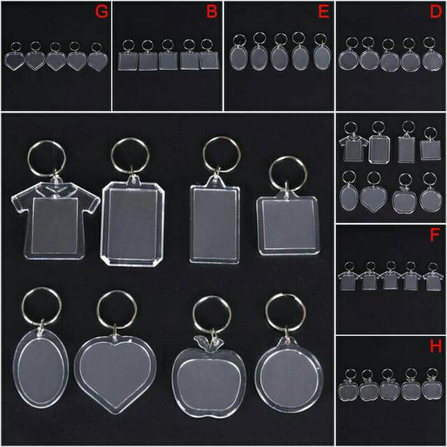 Jual 1 pcs gantungan kunci frame akrilik bisa dikasih foto | Shopee ...