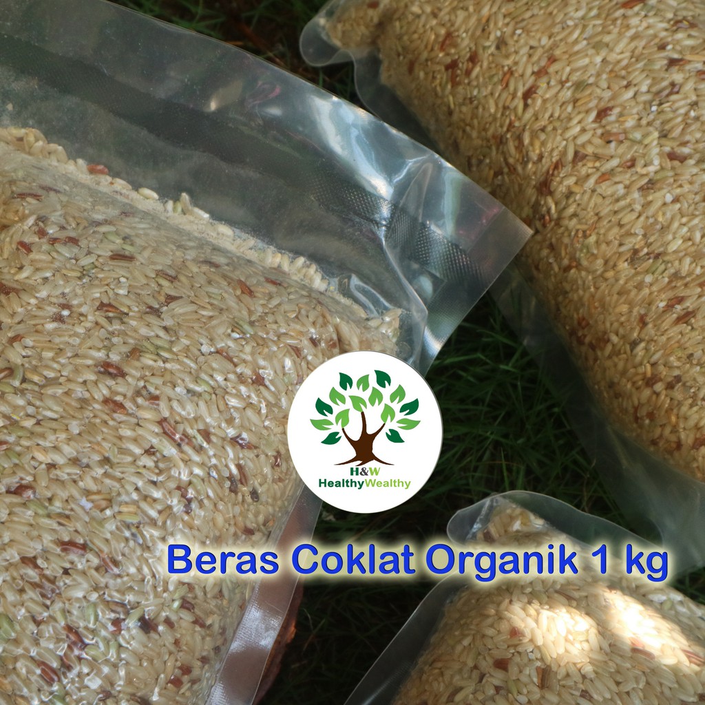 Jual Beras Coklat Organik | Organic Brown Rice | 1 kg | Shopee Indonesia