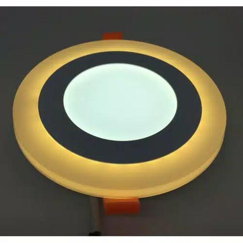 Jual LAMPU LED PANEL BULAT 6W PUTIH+3W KUNING | Shopee Indonesia