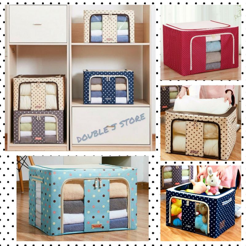 Jual STORAGE BOX 66 Liters Frame Baja & Double Zipper Kotak Penyimpanan ...