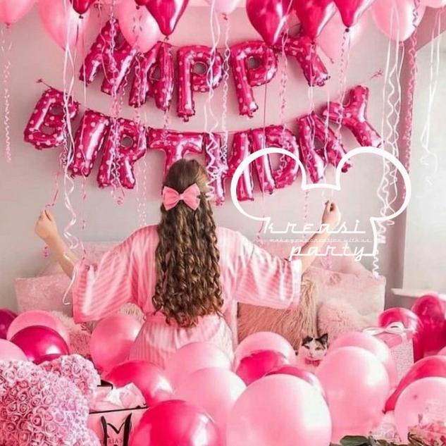Jual ⅎ Paket Dekorasi Ulang Tahun Tema Pink #1 / Paket Dekorasi Ultah