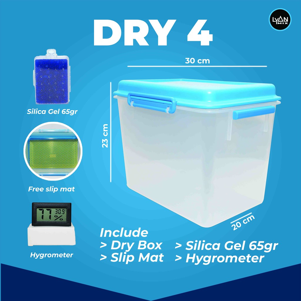 Jual Drybox dry box LARGE silica gel hygrometer tempat kamera DSLR