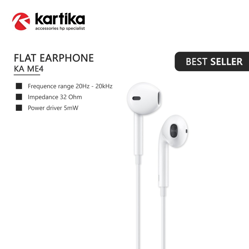 Jual KARTIKA Headset KAME4 Flat Ear HD Music Headphones Premium Design