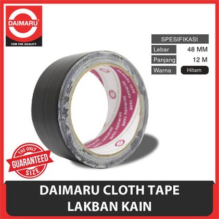 Jual LAKBAN-KAIN-HITAM-CLOTH-TAPE-DAIMARU-1-5-36-MM-X-12M-MURAH