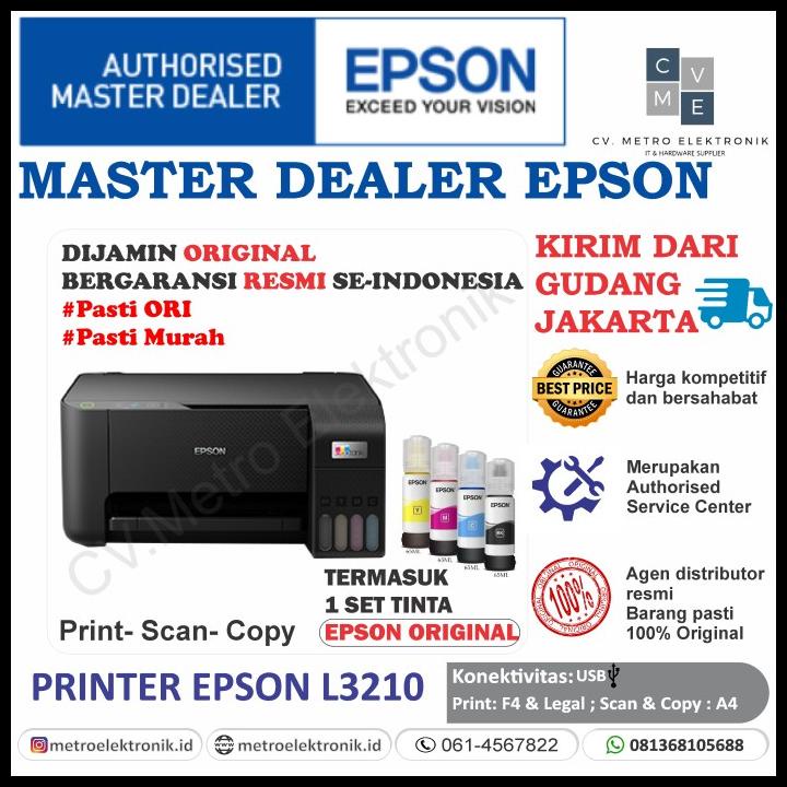 Jual Jkt Printer Epson L3210 L 3210 L 3210 Pengganti L3110 Print Scan Copy Shopee Indonesia 5754