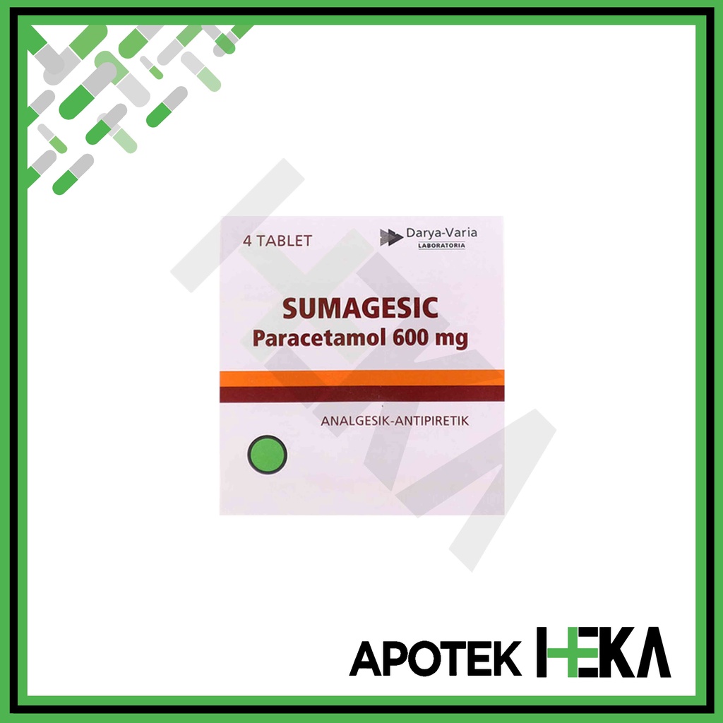 Jual Sumagesic Strip Isi 4 Tablet Paracetamol 600 Mg Obat Nyeri