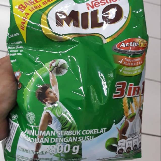 Jual MILO 3 IN 1 800 GRAM | Shopee Indonesia