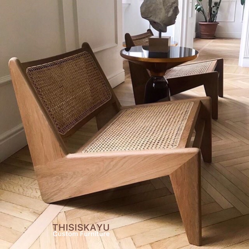 Jual Kursi Teras Kayu Jati Mix Rotan Kursi Teras Rotan Klasik Modern