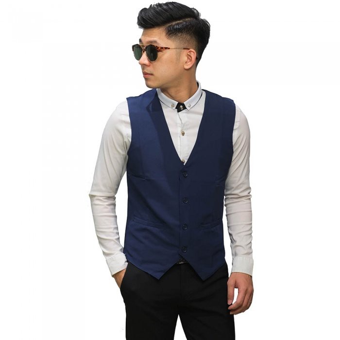 Jual Vest Formal Basic Navy Rompi Jas Formal Biru Dongker Dalaman Jas Navy Shopee Indonesia