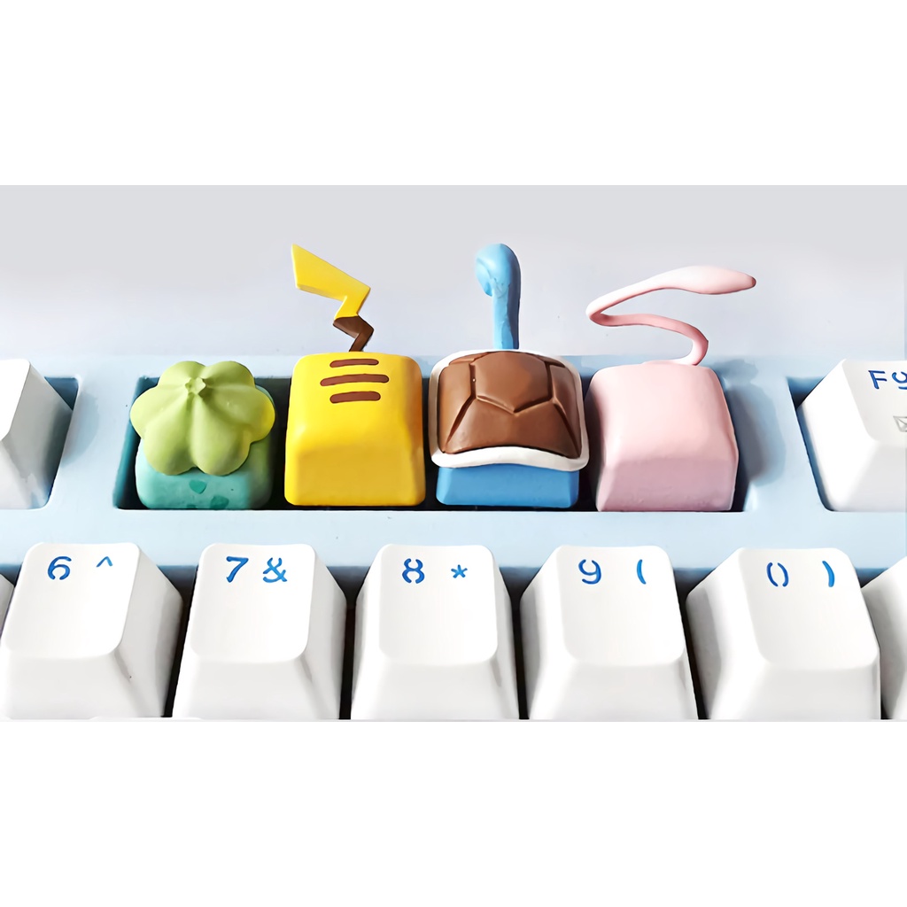 Jual Pokemon Tails Keycap Mechanical Keyboard Keycaps Cute Keycap Lucu ...