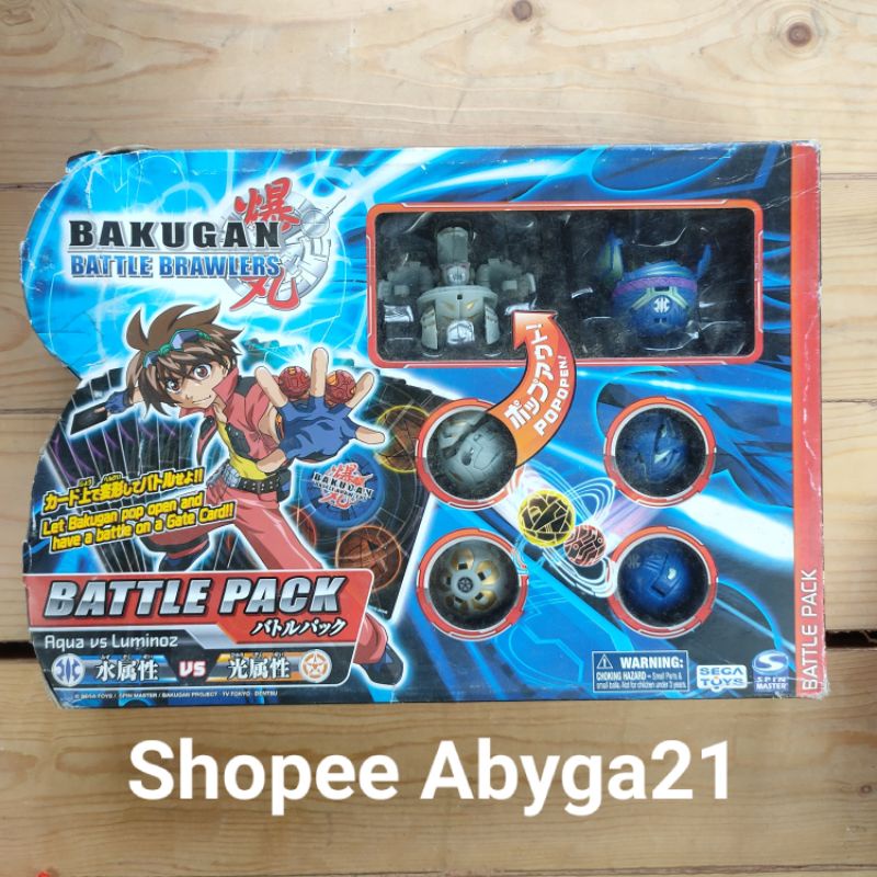 bakugan battle pack isi ukuran b2 aqua vs luminoz subterra vs zephyros  original sega toys