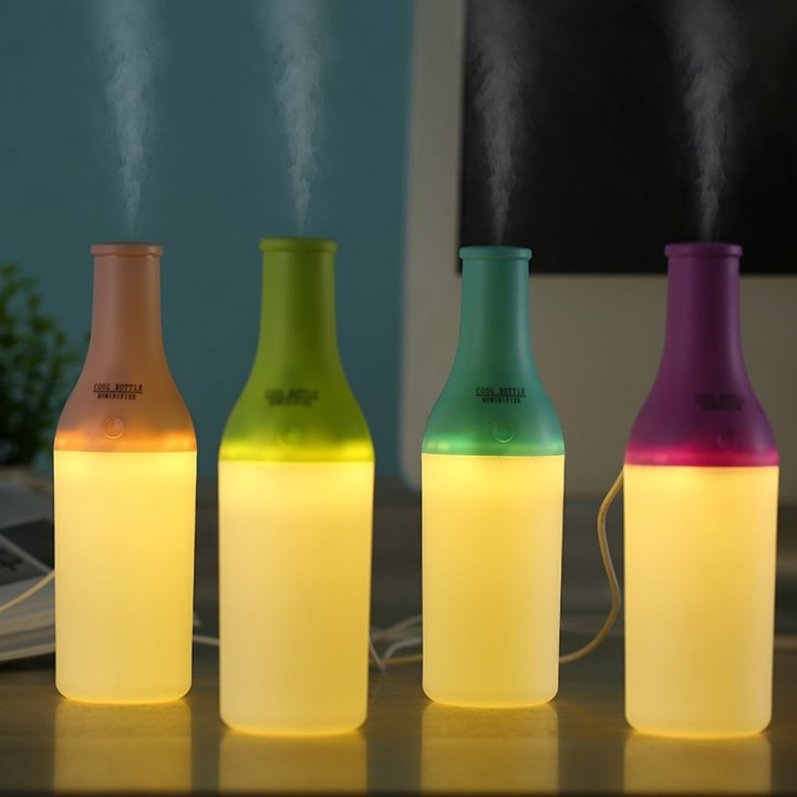 Jual USB Cool Bottle Humidifier with LED Light - 180ml | Shopee Indonesia