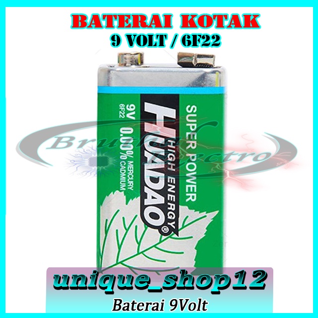 Jual Baterai Kotak 9Volt Battery 6F22 Super Power High Energy Shopee Indonesia