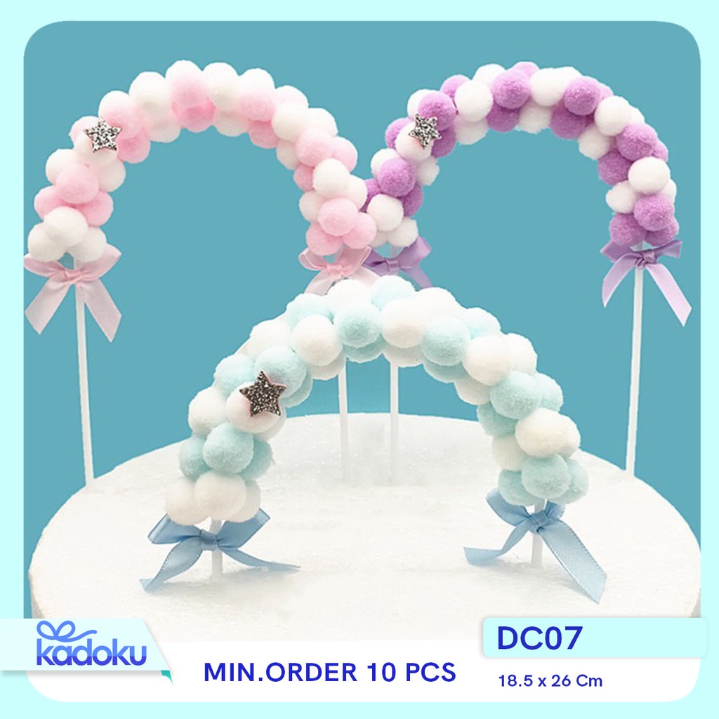 Jual Topper cake bola pom / Topper cake bola / Topper cake ultah I DC07 ...