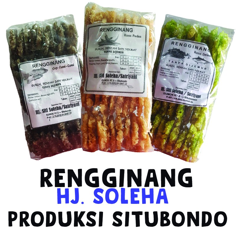 Jual Rengginang Mentah Ikan Terasi Cumi Udang Manis Balado Situbondo Hj Soleha Shopee 9192