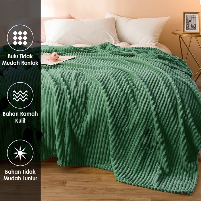 Jual COD Selimut Tidur Bulu Halus Ramah Kulit Bahan Serat Polyester ...