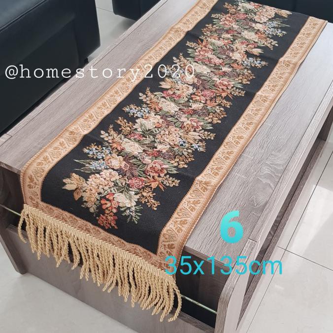 Jual Taplak meja tamu belgi rumbai 35x135cm | Shopee Indonesia
