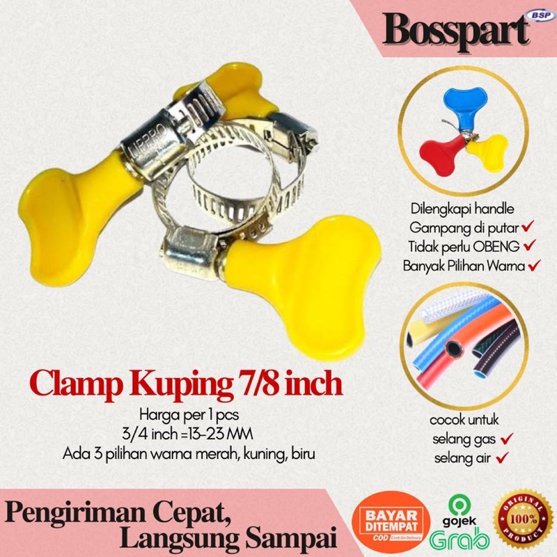 Jual Klem Kuping 7 8 Inch Selang Gas Air Hose Clamp Cincin Selang Gas