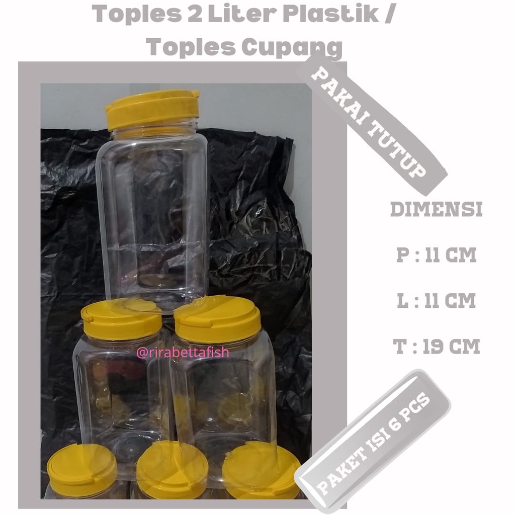 Jual Toples 2 Liter Plastik Kotak Isi 6 Pcs Shopee Indonesia