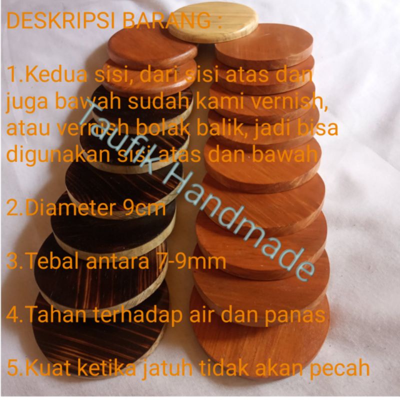 Jual Coaster Tatakan Gelas Bulat Alas Gelas Anti Panas Tatakan Gelas Anti Air By Taufik