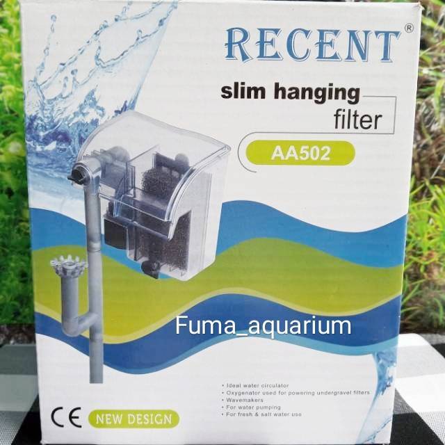 Jual RECENT AA 502 Filter Gantung Aquarium Aquascape Transparan