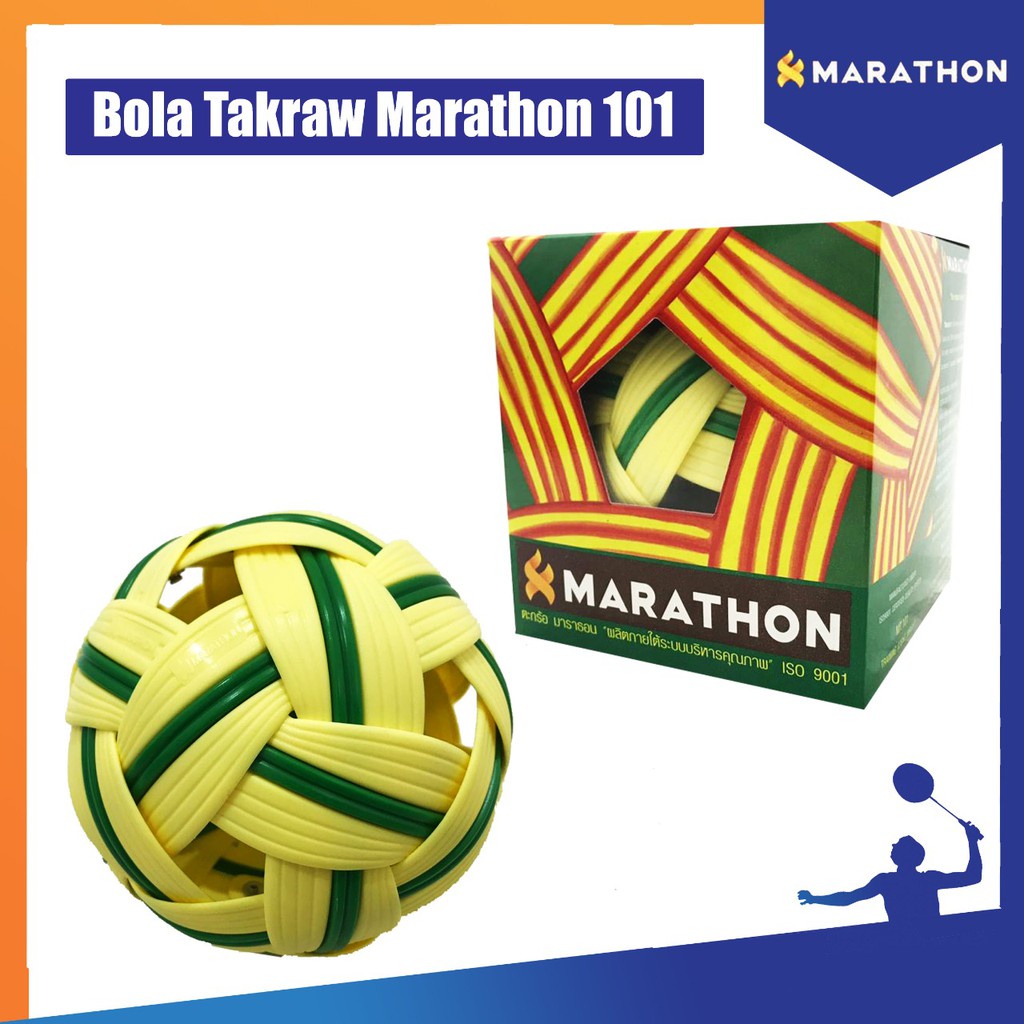 Jual Bola Takraw Marathon 101 - Bola Sepak Takraw ORIGINAL 101 THAILAND ...