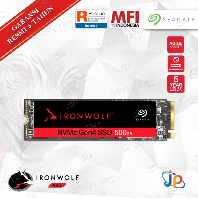 Jual Seagate IRONWOLF NAS SSD 525 M.2 Pcie Nvme 500GB - SSD M2 500 GB ...