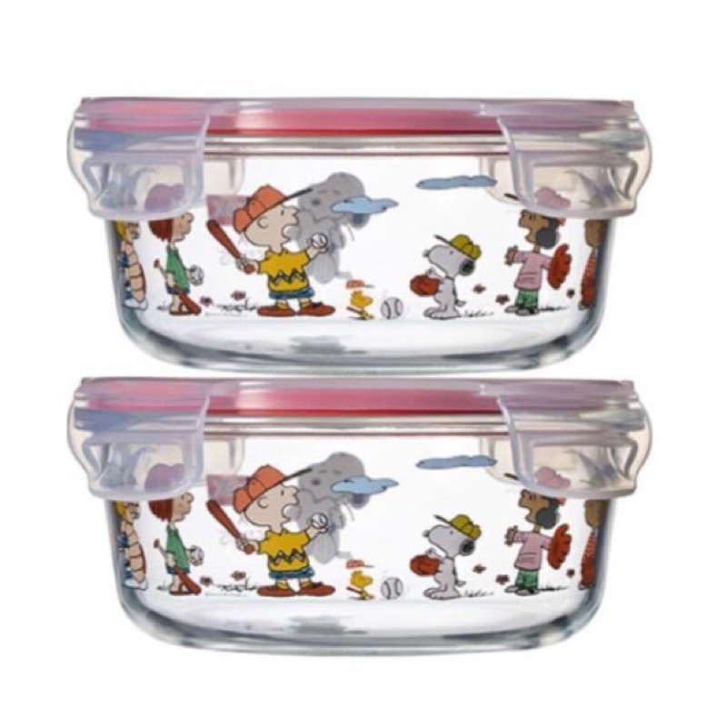 Jual pyrex snoopy 380ml atau 620ml bulat tutup merah | Shopee Indonesia