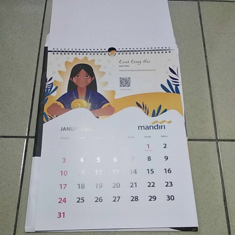 Jual Kalender dinding bulanan 2021 logo bank | Shopee Indonesia