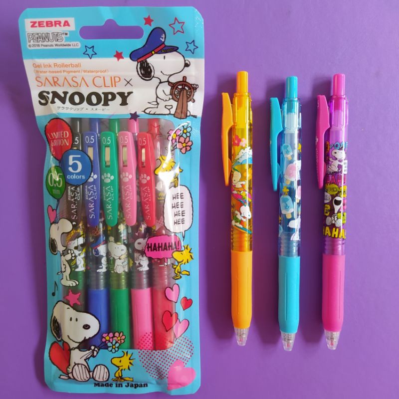 Jual Pulpen Zebra Sarasa Snoopy Limited Edition Shopee Indonesia