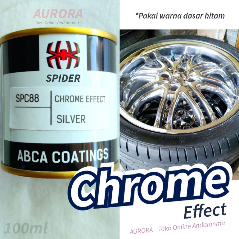 Jual CAT CHROME EFFECT SPIDER ECER Krom Crome Efek Kaca Stenlis ...