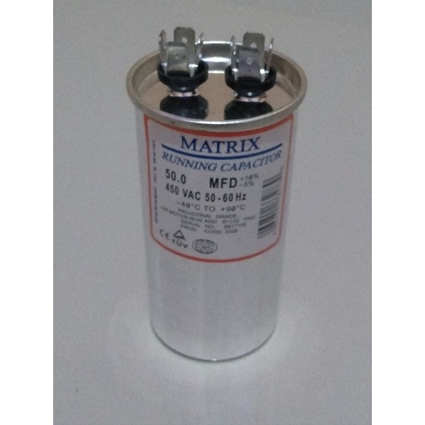 Jual Capacitor Ac outdor Matrix 50uF (MFD?) | Shopee Indonesia