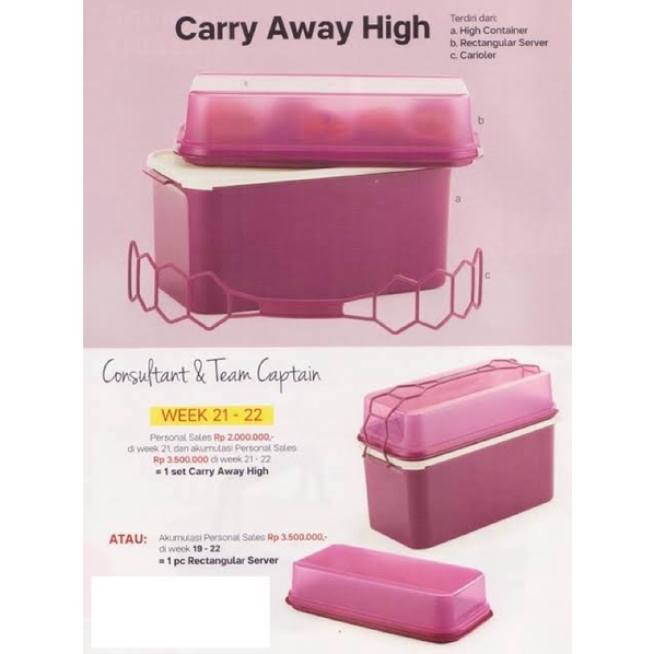 Jual TUPPERWARE CARRY AWAY HIGH | Shopee Indonesia