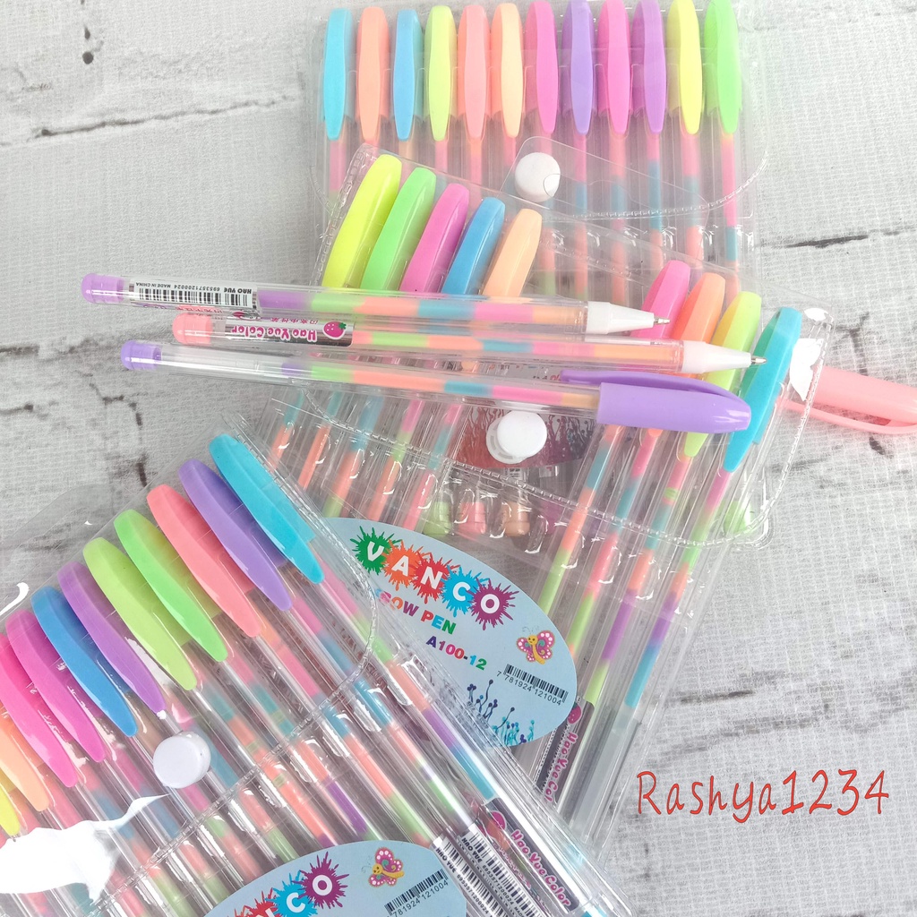 Jual Pulpen Gel Warna Warni Pulpen Gel Pelangi Murah Pen Pack Shopee Indonesia