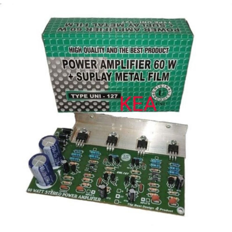Jual Kit Power Amplifier 60 watt Stereo Plus Heatsink Shopee Indonesia