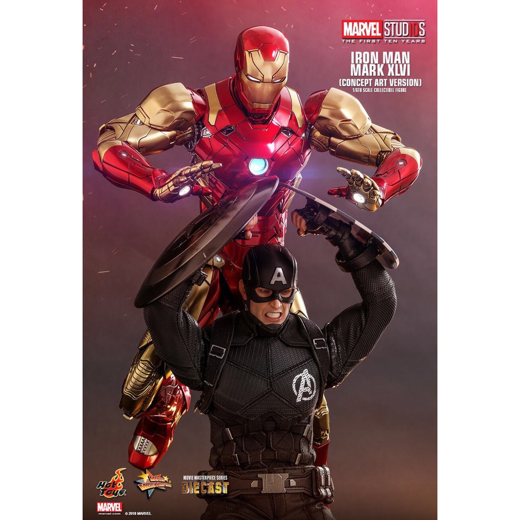 Hot toys MMS489D25 Marvel The First Ten Years Ironman Mark46 Concept A – Pop Collectibles