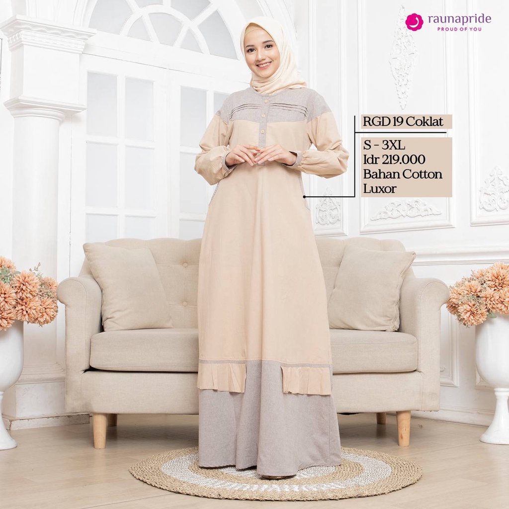 Jual Baju Gamis Rauna Terbaru / GD-19 / Fashion Muslim | Shopee Indonesia