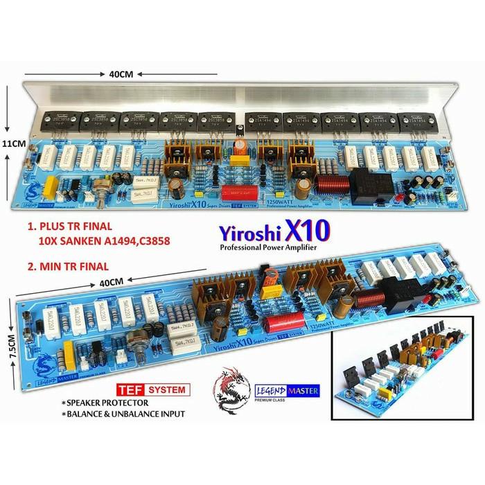 Jual Kit Power Yiroshi X10 1250W Power Amplifier X 10 Tr Sanken Asli